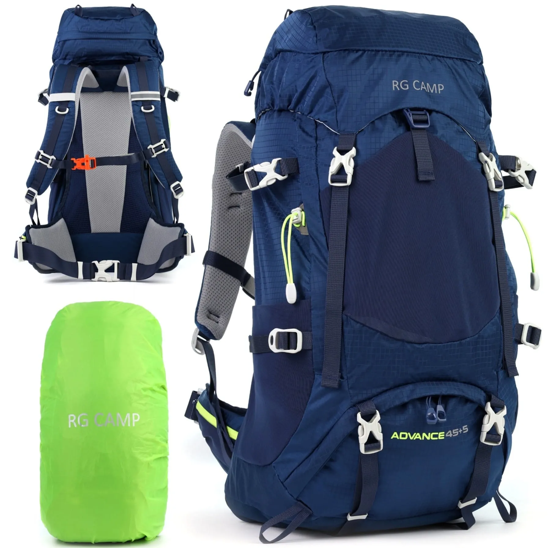 Plecak turystyczny 50L trekkingowy RG CAMP Advance 45+5L - granatowy