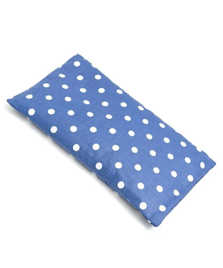 Woreczek na oczy (opaska do relaksu) granatowy w grochy