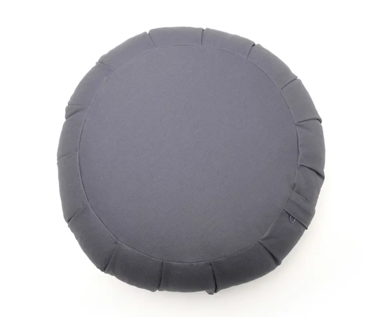 Szara poduszka do medytacji z bawełny - Zafu