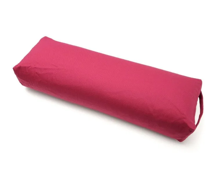 Bawełniany bolster do jogi bordowy