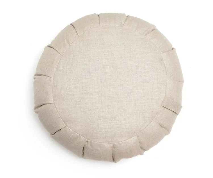 Beżowa poduszka do medytacji z lnu