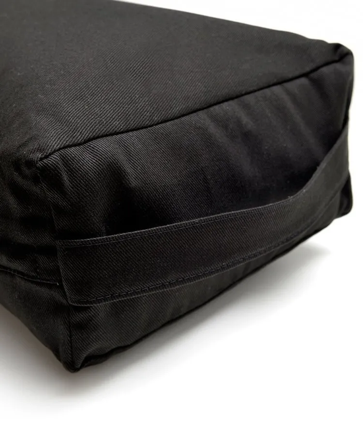 Bawełniany bolster do jogi czarny