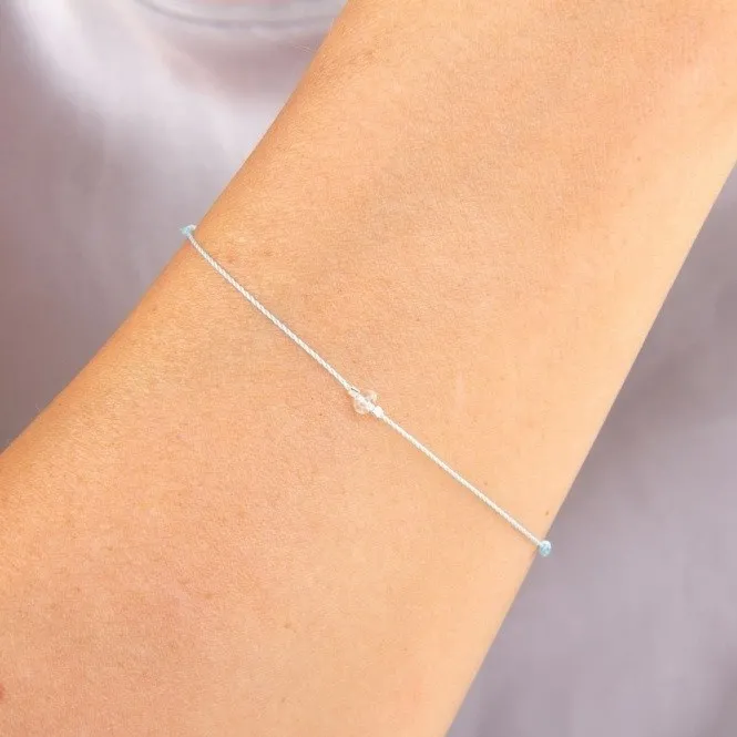 Bransoletka z akwamarynem - czakra trzeciego oka