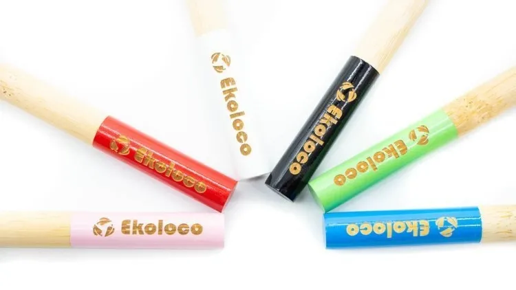 Bambusowa szczoteczka do zębów z twardym włosiem - biała