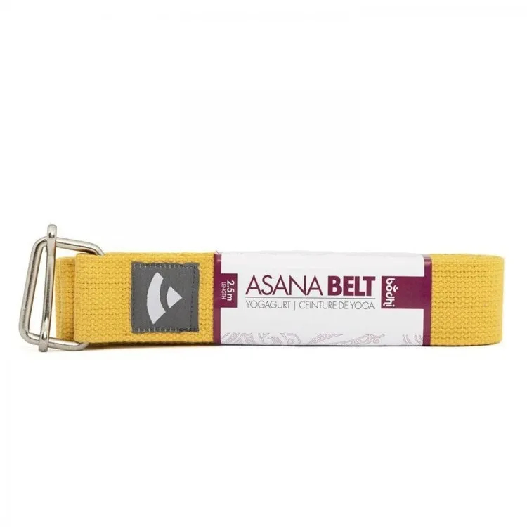Pasek do jogi Asana żółty 2,5 m x 38 mm