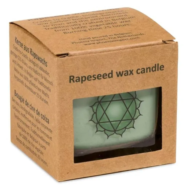 Świeca zapachowa z wosku rzepakowego - Czwarta czakra
