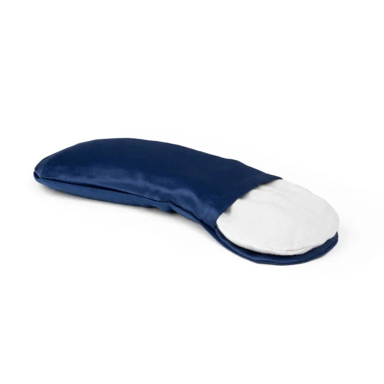 Woreczek na oczy satynowy z lawendą granatowy