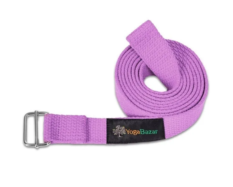 Pasek do jogi fioletowy 250 cm x 3 cm