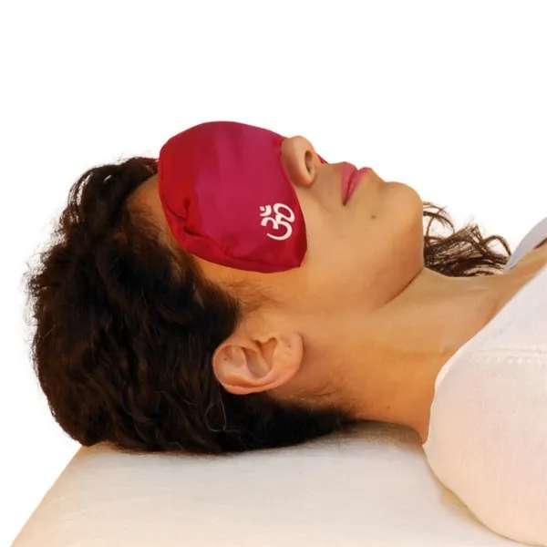 Woreczek na oczy z jedwabnym pokrowcem niebieski