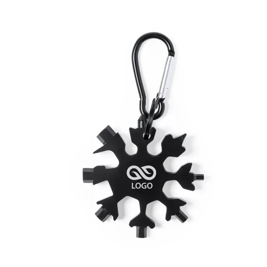 Narzędzie wielofunkcyjne, 17 funkcji, karabińczyk - Czarny