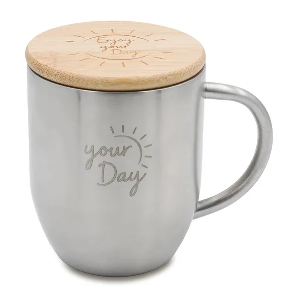 Kubek stalowy Maloy 350 ml - Srebrny