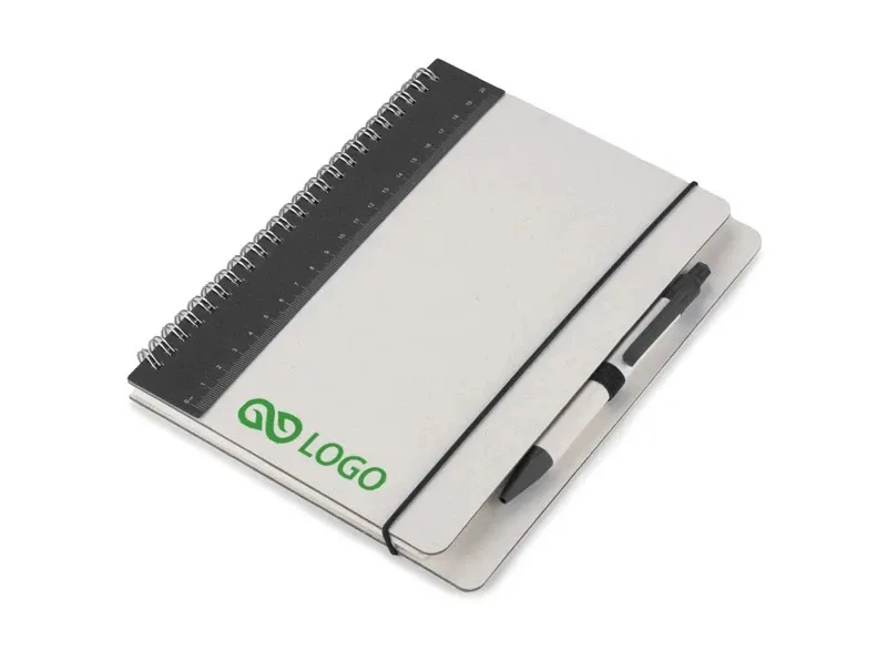 Notes z linjką i długopisem REGALI - Czarny