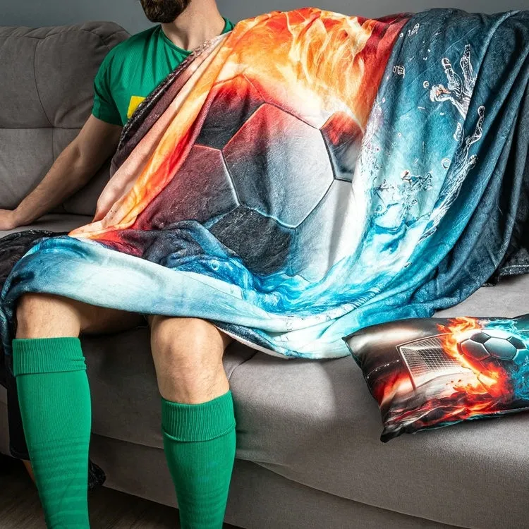 Piłkarski Zestaw Koc i Poduszka