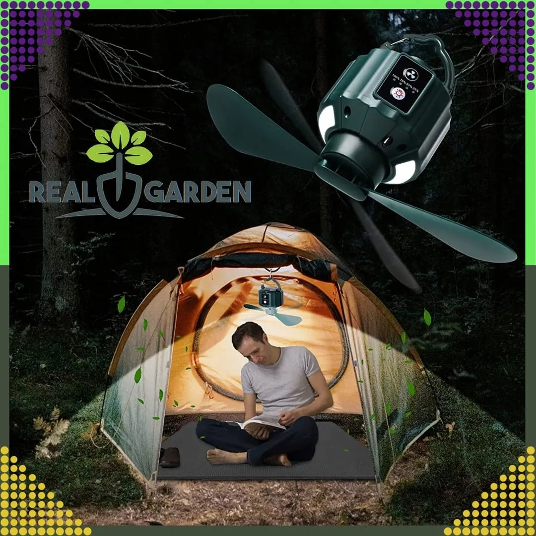 Przenośny Wentylator z Lampą LED 2w1