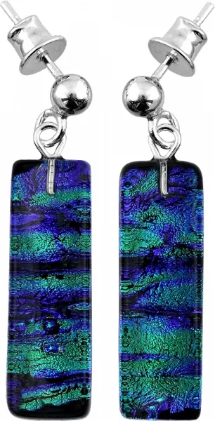 Kolczyki Wiszące MURANO GLASS WSZ10-02 Kolekcja EMERALD