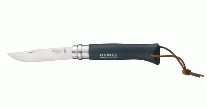 Nóż Składany Opinel Inox No 08 Brown Dark z rzemykiem 002211