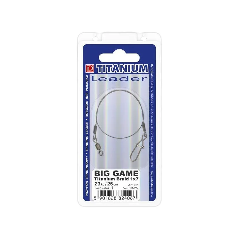 Przypon Dragon Titanium BRAID 1X7 BIG GAME 40CM 23KG 52-023-40