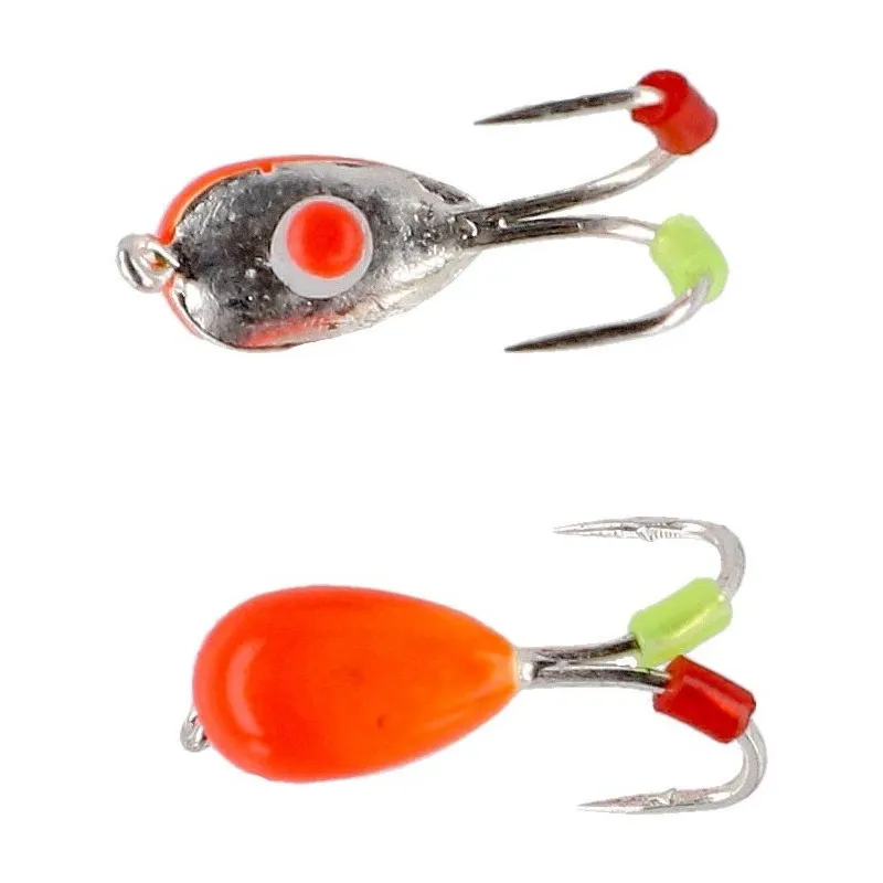 Mormyszka Mikado Ice BUG POMARAŃCZOWY-SREBRNY 4MM