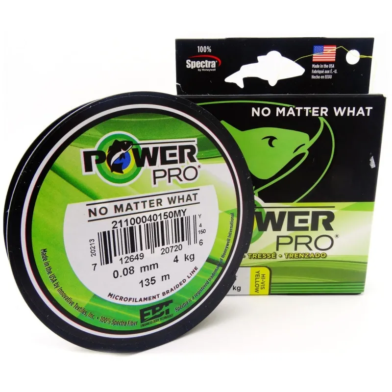 Plecionka Shimano Power PRO 0.08MM 135M 4KG/9LB HI-VIS YELLOW PPBI13508Y