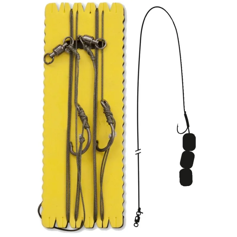 Przypon Black Cat Zestaw Pellet i Chunk Krótki Włos 100cm 6/0 100kg