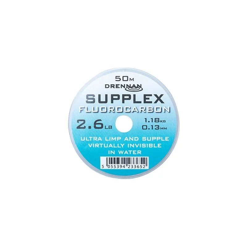 Żyłka Drennan Supplex FLUOROCARBON 0.13MM 50M 1.18KG 2.6LB LCSPXF026