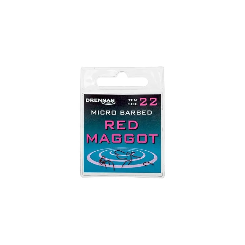 Haczyk Drennan Red MAGGOT MICRO BARBED NR.22 HSRMGM022
