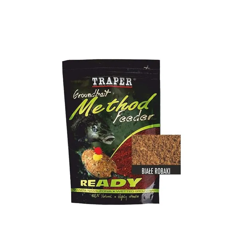 Zanęta Traper Method FEEDER READY 750G BIAŁE ROBAKI 00220