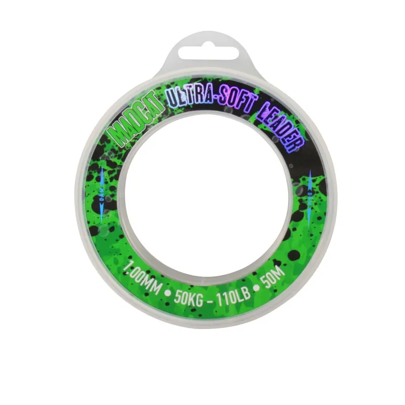 Madcat Ultra-Soft Mono LEADER 50M 1.00MM 50KG TRANSPARENT