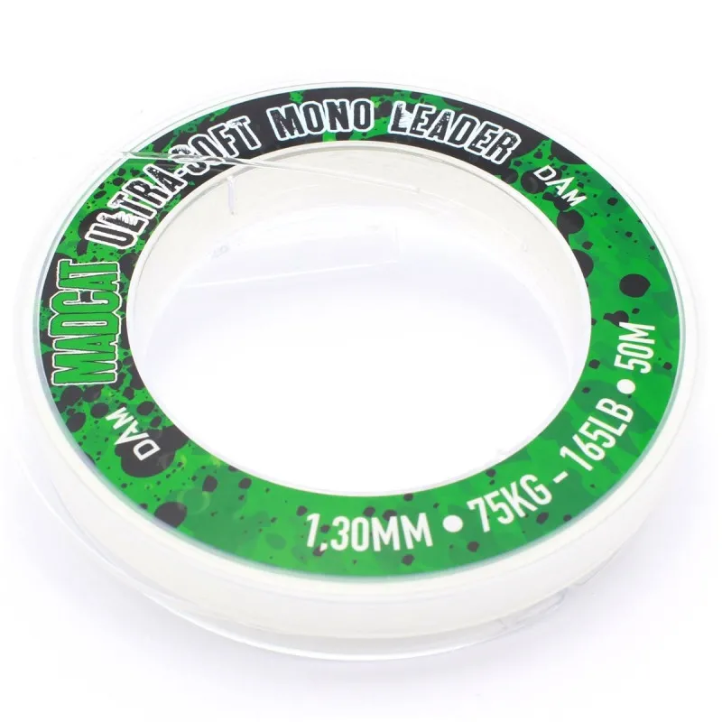 Madcat Ultra-Soft Mono LEADER 50M 1.30MM 75KG TRANSPARENT