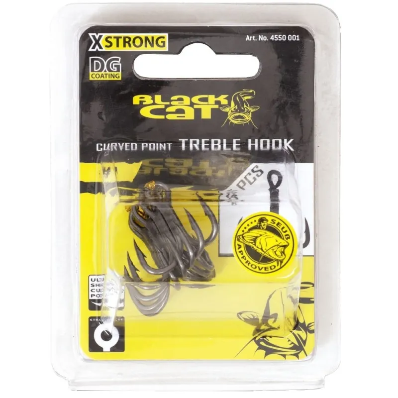 KOTWICA BLACK CAT CURVED POINT TREBLE HOOK NR.4/0 4550400
