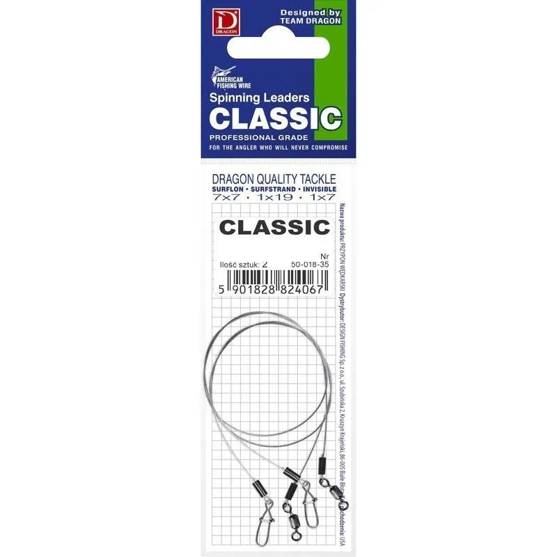PRZYPON DRAGON 1X7 SURFSTRAND CLASSIC 25CM 9KG PDF-.50-209-25