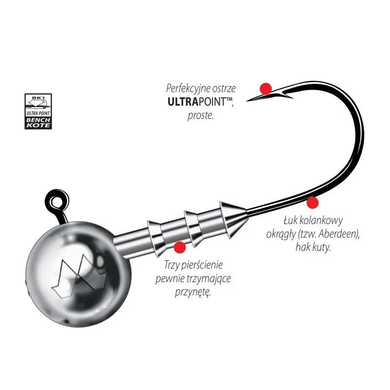 GŁÓWKA JIGOWA MUSTAD BIG GAME NR.6/0 7.5G 3SZT 790-075-060