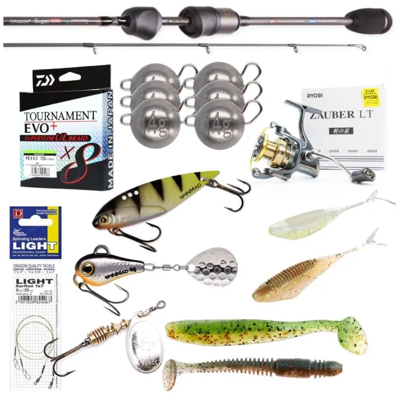 Zestaw spinningowy NA OKONIA nr.2 PRO - dla ogarniętych łowców