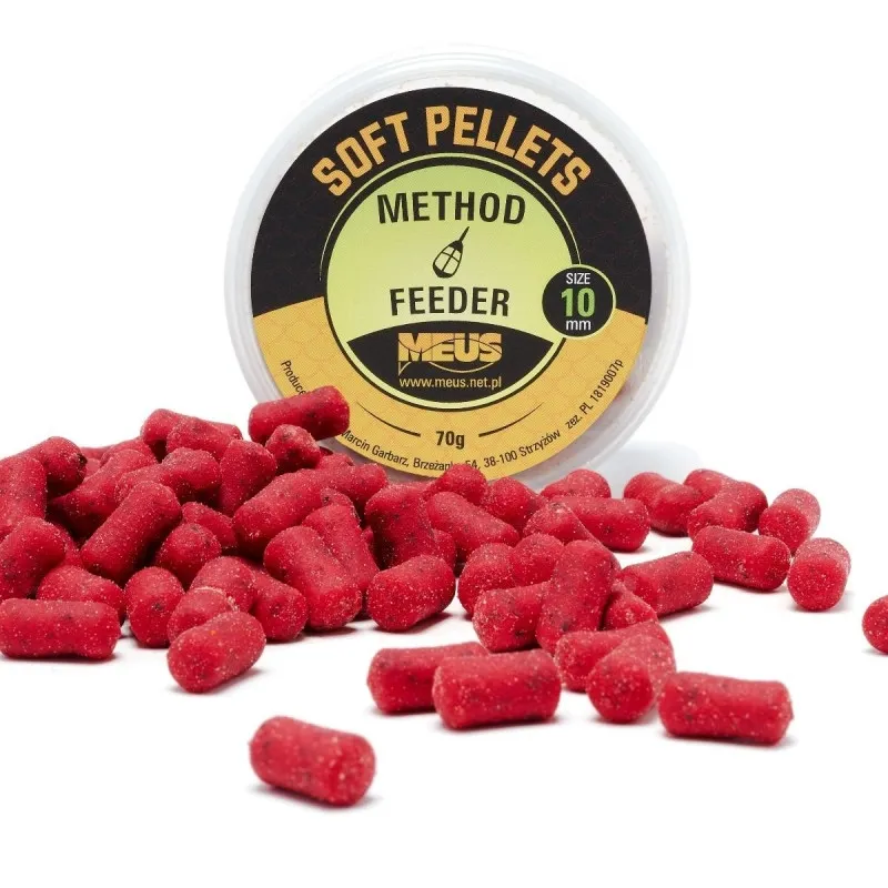 Meus Soft Pellets Miękki 10mm Truskawka 70g