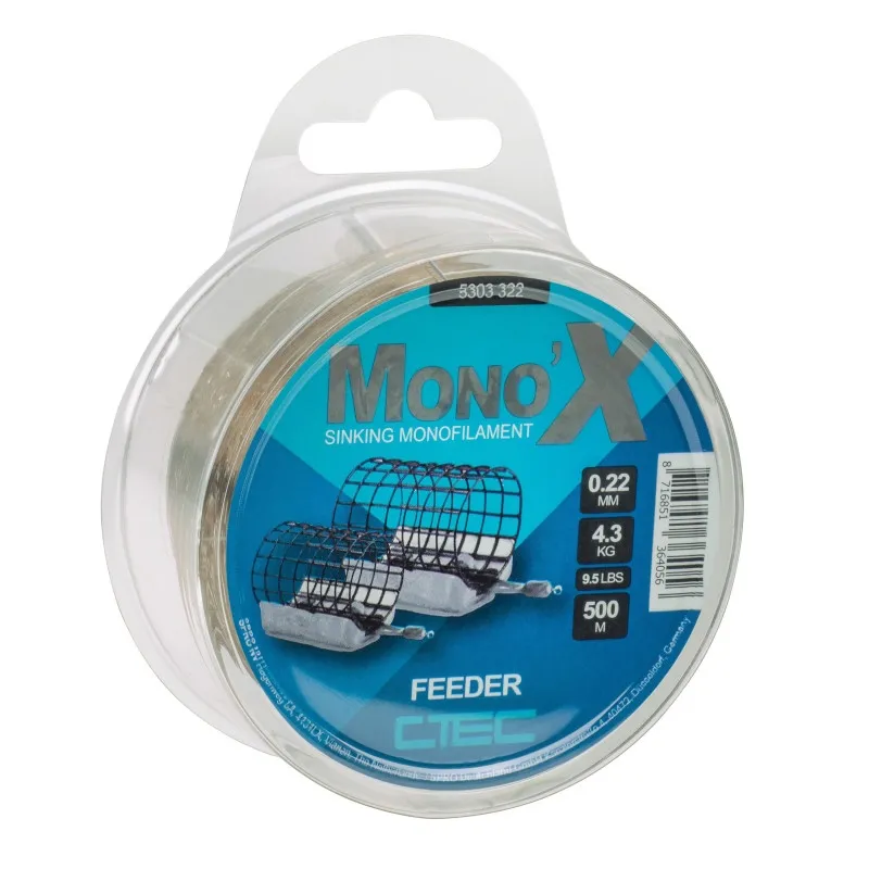 Line Spro Mono X FEEDER BROWN 0.25MM/5.3KG 500M