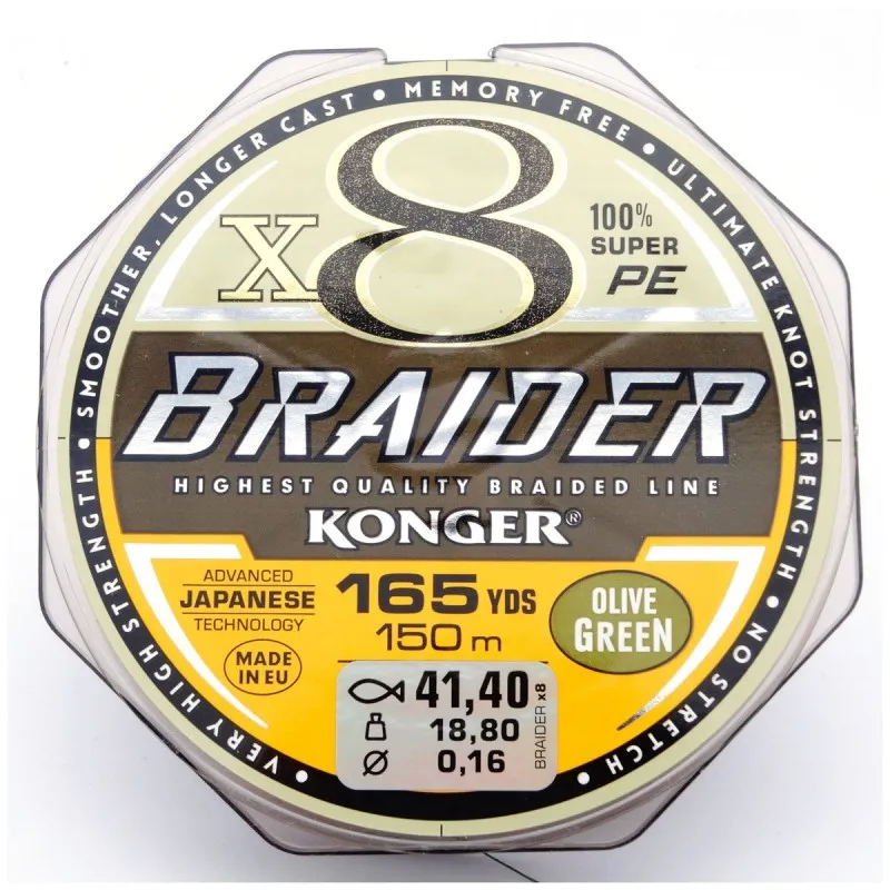 PLECIONKA KONGER X8 BRAIDER 150M 0.16MM
