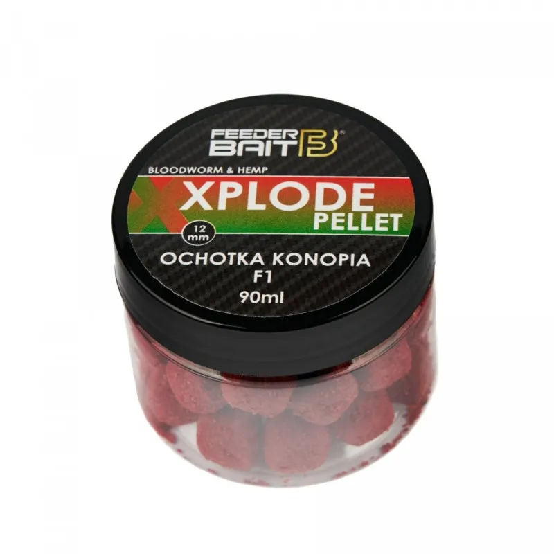 Feeder Bait Xplode PELLET 12mm F1 OCHOTKA KONOPIA 90ml