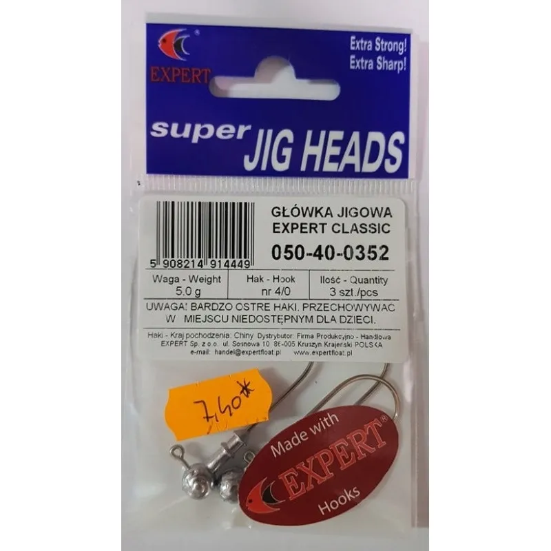 Główki Expert Classic 3SZT 4/0 - 5,0G