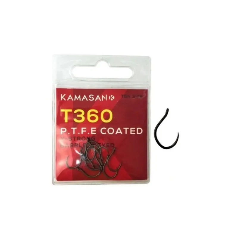 Haczyki Kamasan T360 Eyed X-Strong PTFE Coated - roz. 16