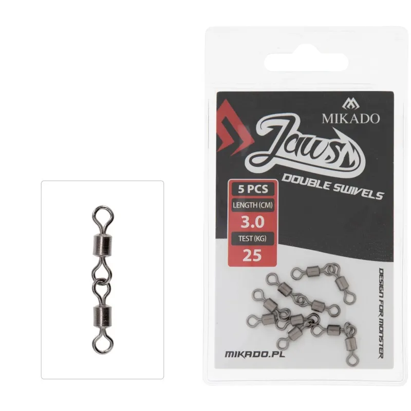 Mikado Krętlik - JAWS DOUBLE SWIVELS - 25kg - op.5szt.