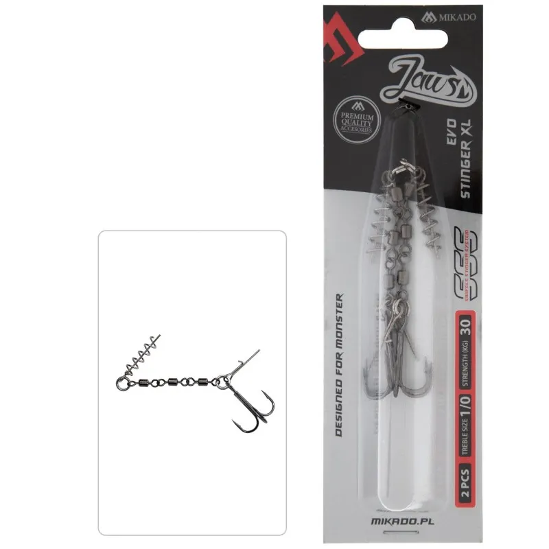 Mikado Dozbrojka JAWS EVO STINGER XL 30kg Kotwica 1/0 op.2szt.