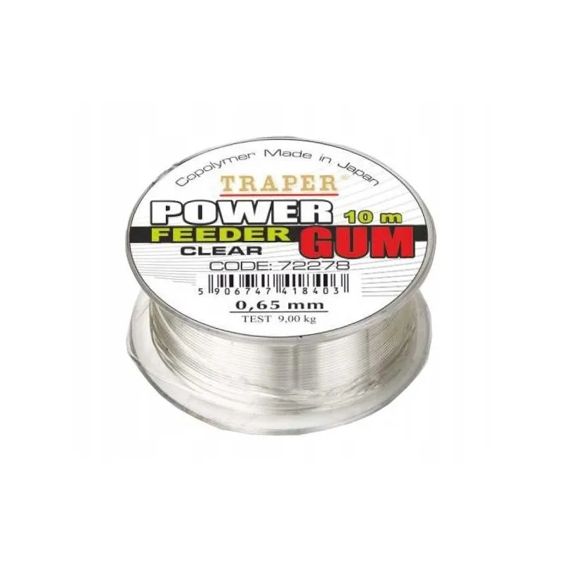 Traper Power Gum FEEDER 1,0 - 10m CLEAR 13KG