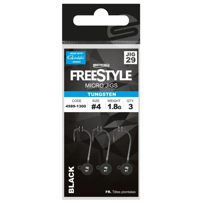 Spro Tungsten Micro JIG29 BLACK 1.8G nr 4
