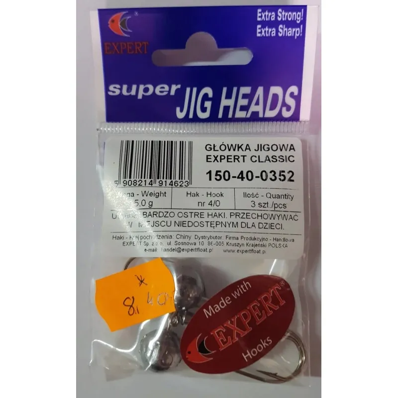 Główka Jigowa Expert Classic 15,0g hak 4/0 3szt.