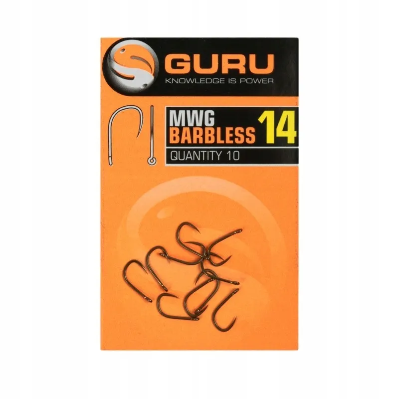 Guru Mwg Hook size 12 (Barbless/Eyed)