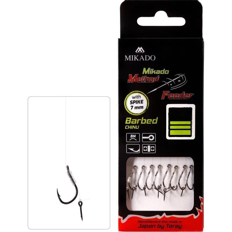 Mikado Przypon Method FEEDER z Igłą, hak 6, żyłka 0.28mm/10cm, 8szt.