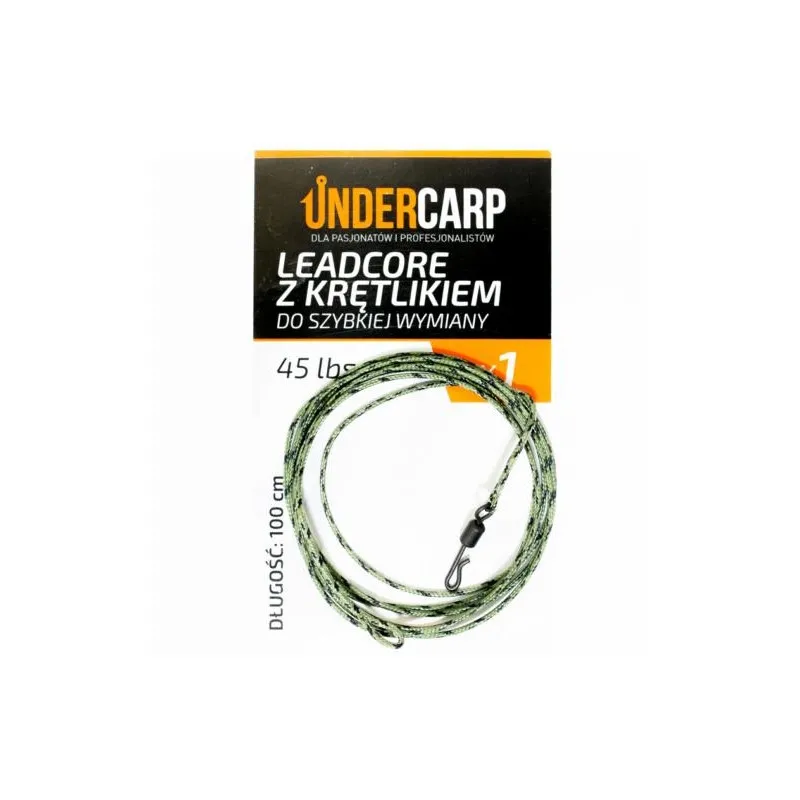 UnderCarp Leadcore z krętlikiem do szybkiej wymiany UC5