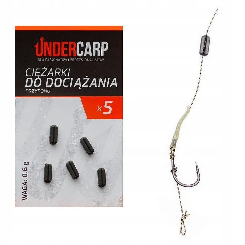 UnderCarp Ciężarki do dociążenia przyponu 0,6g UC407