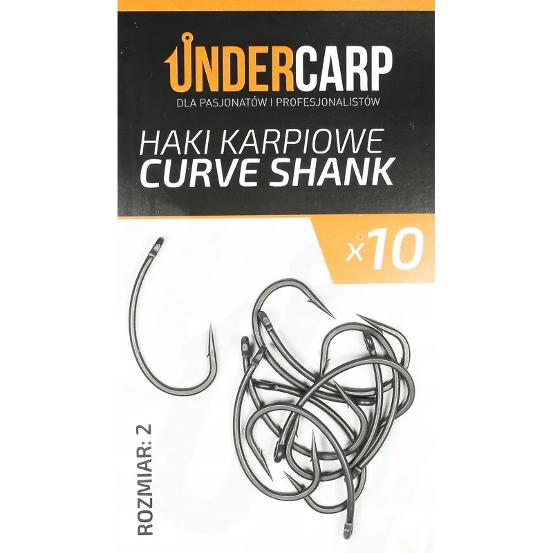 UnderCarp Teflonowe haki karpiowe CURVE SHANK 2   UC21