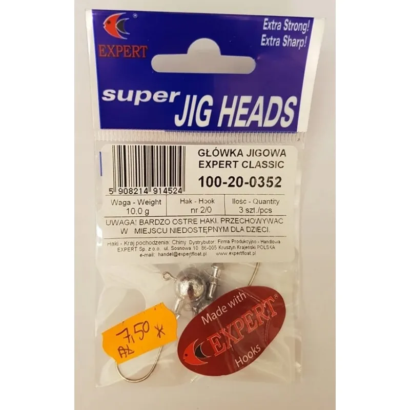 Główka Jigowa Expert Classic 12,0g hak 4/0  3szt.